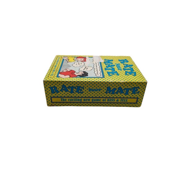 VTG 1994 Rate Your Mate The Exciting New Game of Kiss & Tell Card Game Open Box - Picture 2 of 12